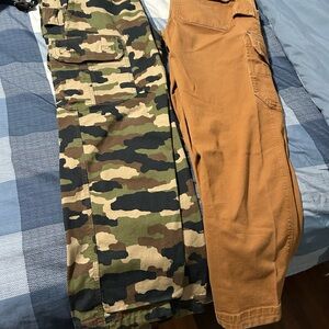 Duluth Trading Co Men's Cargo Pants - Camouflage and Tan